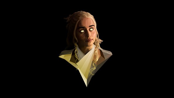 Emilia Clarke Polygon Art 4k