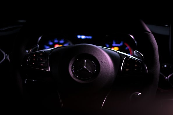 Mercedes Car Steering Full HD