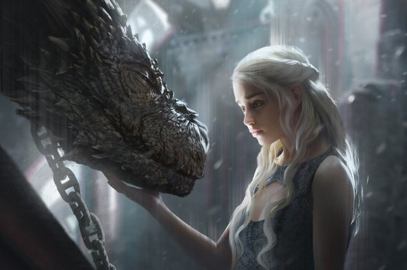 Daenerys Targaryen With Dragon Artwork