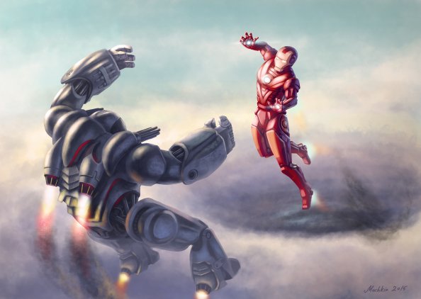 Iron Man And War Machine Artwork