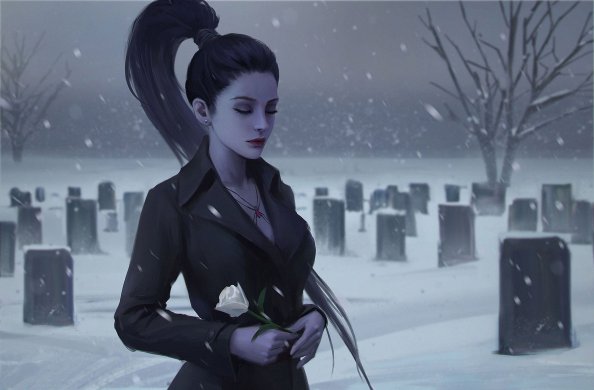 Widowmaker Overwatch In Graveyard