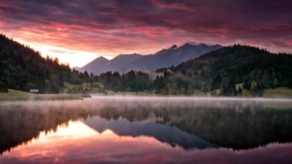 Sunset On Lake