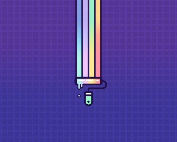 Colorful Line Brush Abstract
