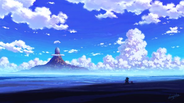 Anime Scenery Sitting 4k