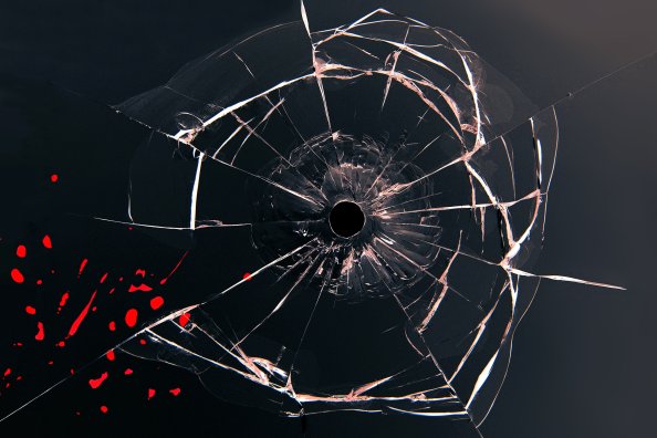 Glass Bullet Hole