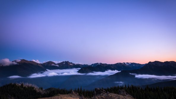 Sunset On Blue Mountain