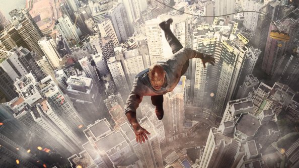 Dwayne Johnson Jumping Buildings 4k
