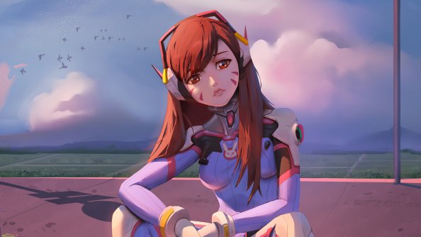 Dva Overwatch Sketch Artwork 4k