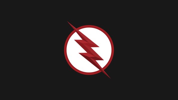 Flash Logo Minimal Black 4k