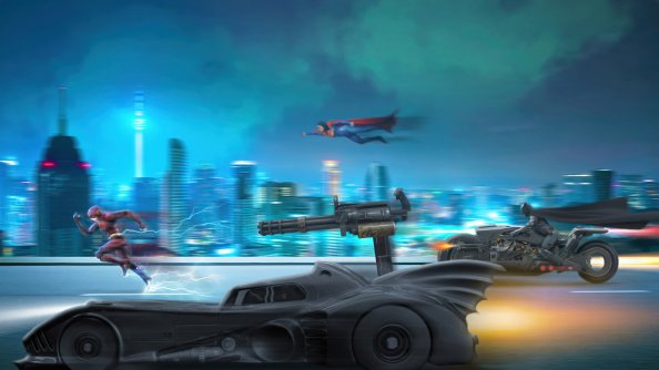 The Flash With Batman Of Two Earths