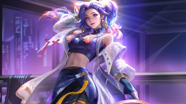 Honor Of Kings Purple Hair And Eyes