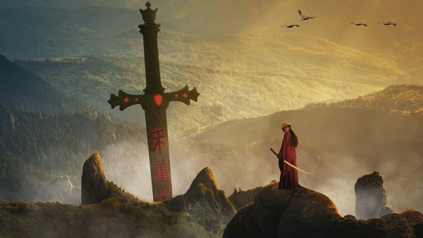 Samurai On Legendary Sword Island 8k