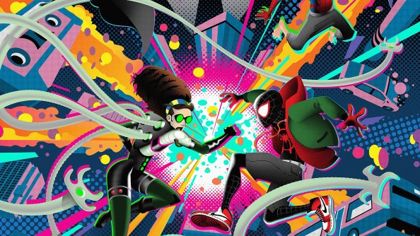 Spiderman Into The Spiderverse Silkscreen Tribute Poster