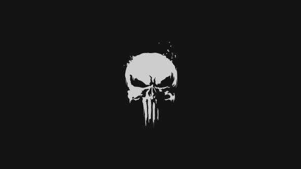 The Punisher Minimalist Logo 4k
