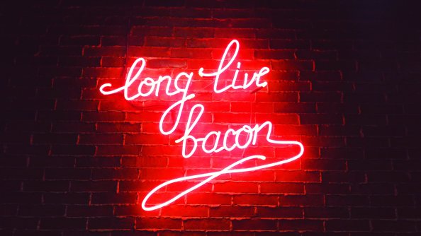 Long Live Bacon Neon Lights