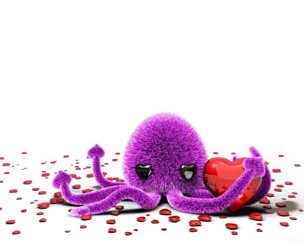 Octopus Art Love
