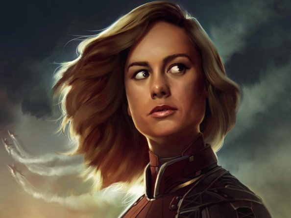 Brie Larson Captain Marvel Artwork