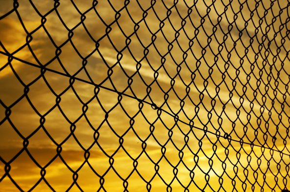 Fence Yellow Sky