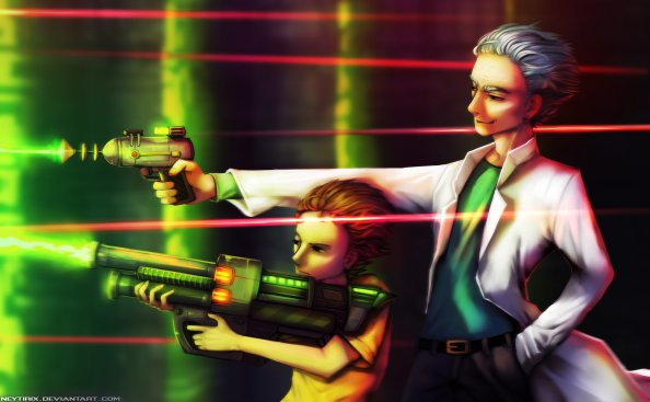 Another Casual Gunfight Rick And Morty Fanart