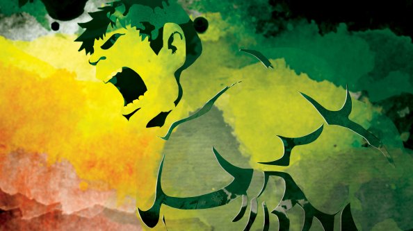 Hulk Watercolor Art