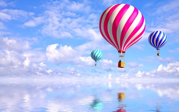 Hot Air Balloon People Illustrator 4k