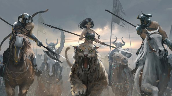 Warrior Girl Anime 5k