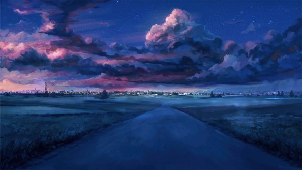 Anime Road To City Everlasting Summer 4k