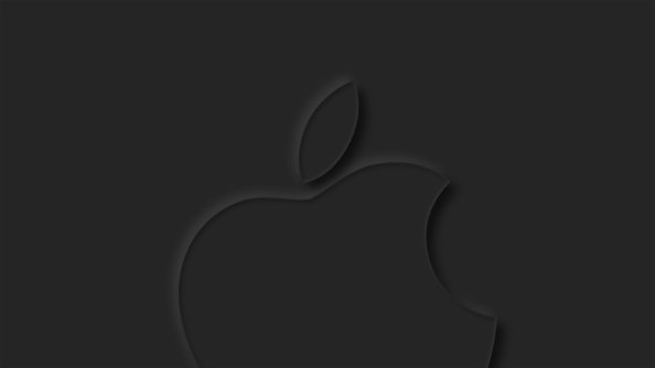 Apple Logo Dark Grey 4k