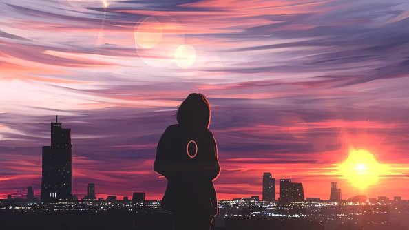 Loving Person Silhouette 4k