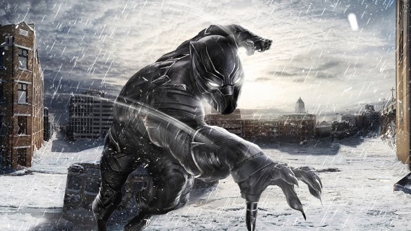 Black Panther In Snow