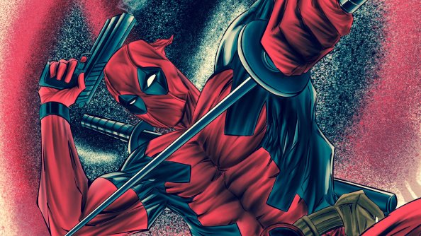 Deadpool With Sword And Gun