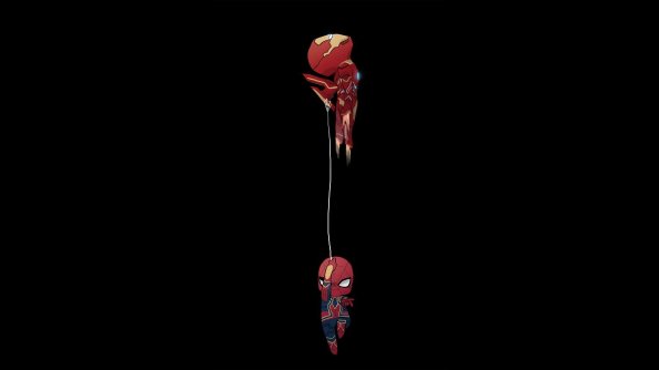Chibi Iron Man And Spiderman