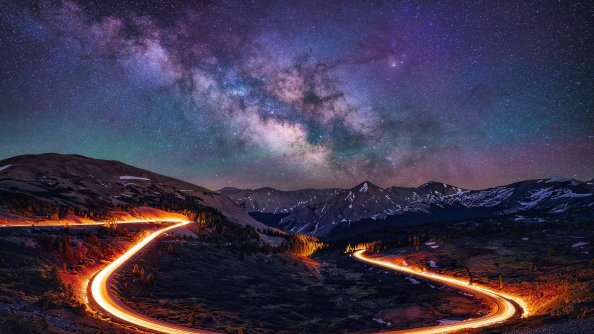 Long Exposure Road Path 4k