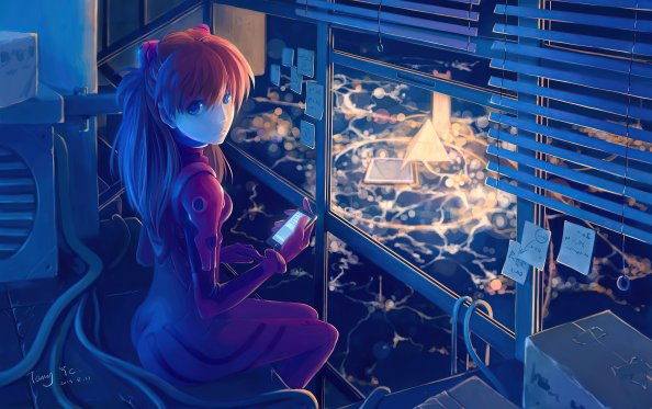 Neon Genesis Evangelion Looking 4k