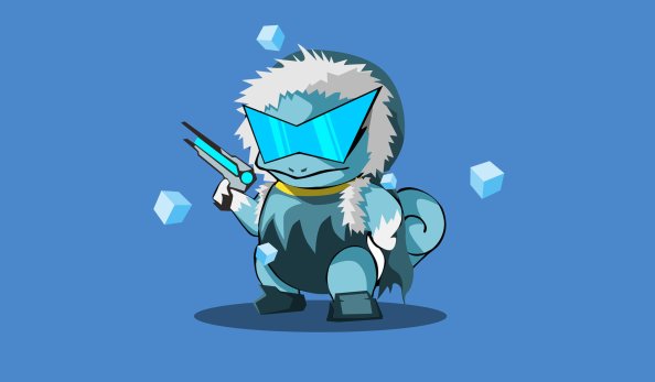 Squirtle Pokemon Minimal Character 4k