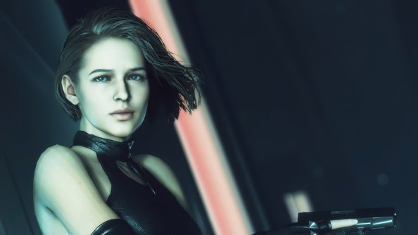 Jill Resident Evil With Gun 4k