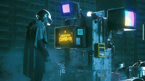 Covid In Future City 4k