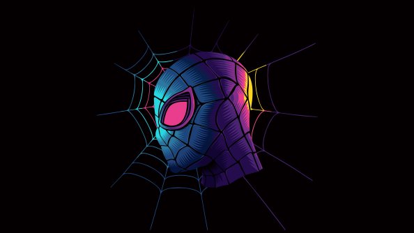 Spiderman Web Minimalist Art 4k
