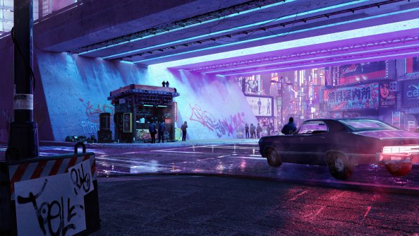 Surrounded In Scifi City 4k