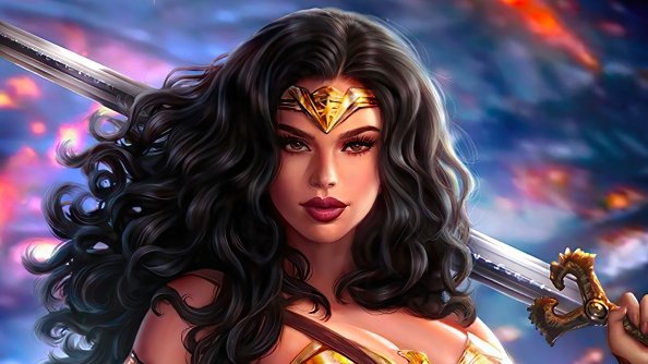 Wonder Woman Synder Cut Illustration 4k