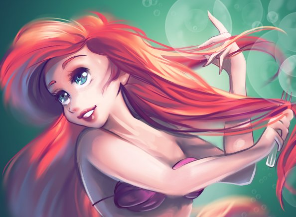 The Little Mermaid Dreamy Fantasy Artwork 4k