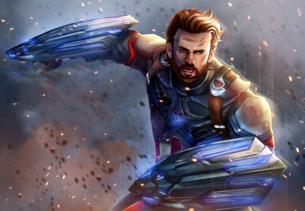 Captain America In Avengers Infinity War Artwork