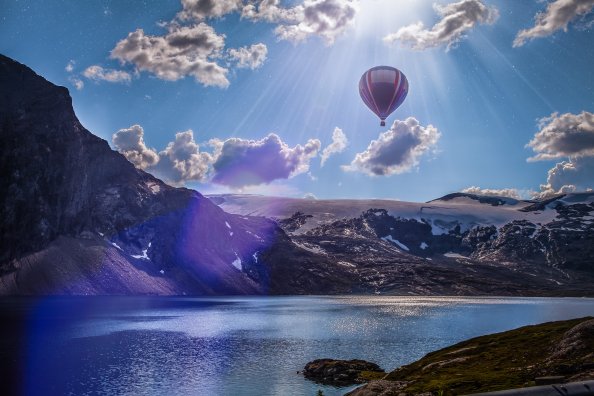 Norway Lake Landscape Air Balloon 5k