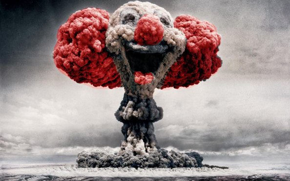 Clown Mushroom Cloud Art