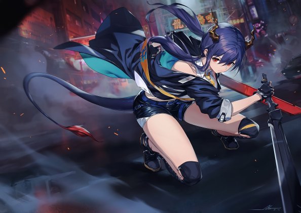 Chen Arknights Anime Girl 4k