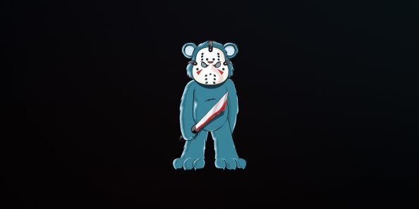 Bear Horror With Sword 4k