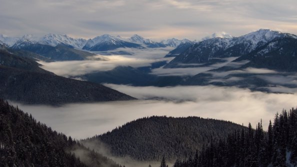 Mountains Landscape Nature Clouds Mist Snow