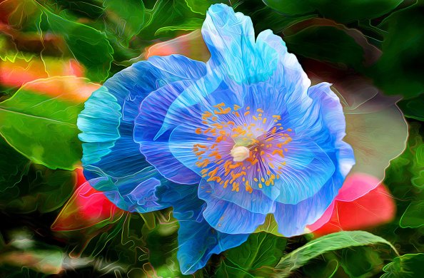 Blue Flower Painting