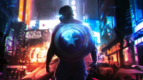 Cyberpunk Captain America
