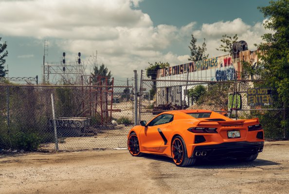 2022 Forgiato Coast 2 Coast Orange C8 Corvette Miami 8k